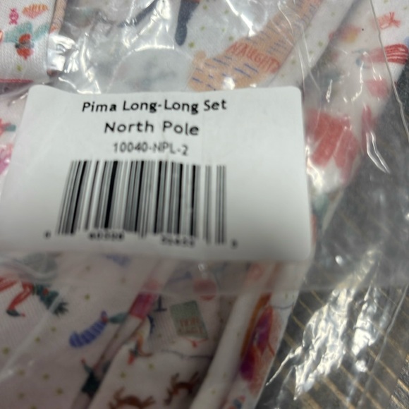 LAKE LONG-LONG SET PAJAMA NORTH POLE RED ON WHITE - 5 - Picture 8 of 8